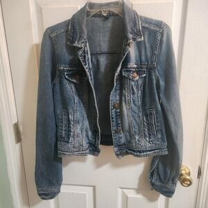 American Eagle Outfitters Women's Blue and Navy Jacket size M